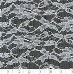 Scalloped Lace Fabric White