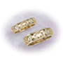Mens 14 Kt Gold Rings with Diamonds - Yellow gold