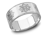 Constantine Cross 14K Yellow or White Gold Band
