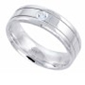 Sterling Silver Round Solitaire Cubic Zirconia CZ Mens Ring