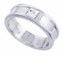 Sterling Silver Square Solitaire Classic Cubic Zirconia Mens Ring