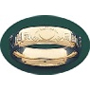 14k Gold Domed Mens Claddagh Wedding Band 5mm