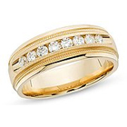 Quarter Carat Diamond 14K Yellow Gold Mens Ring