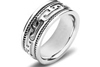 Mens Greek Key Right Hand Engagement or Wedding Ring