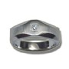 Mens Princess Cut Diamond Solitaire Band