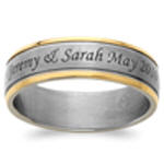 Men's Engraved Wedding Bands