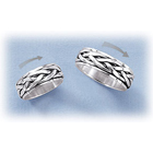 Mens and Womens Sterling Silver Celtic Spinner Ring