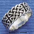 Sterling Silver Mens Fancy Celtic Band Sizes 8-13