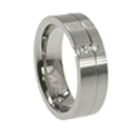Cubic Zirconia Stainless Steel Ring Sizes 9 - 13