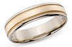 14K Two Tone Gold 5mm Mens Wedding Ring