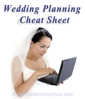 Wedding planning cheat sheet checklist.