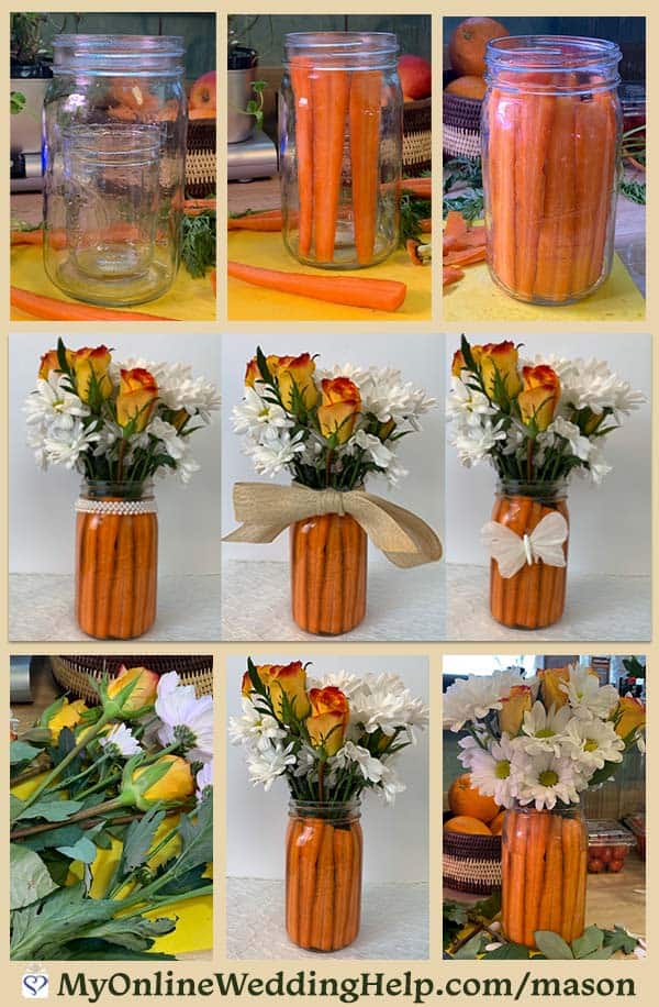 How to Make a Mason Jar Centerpiece with Flowers and Fillers