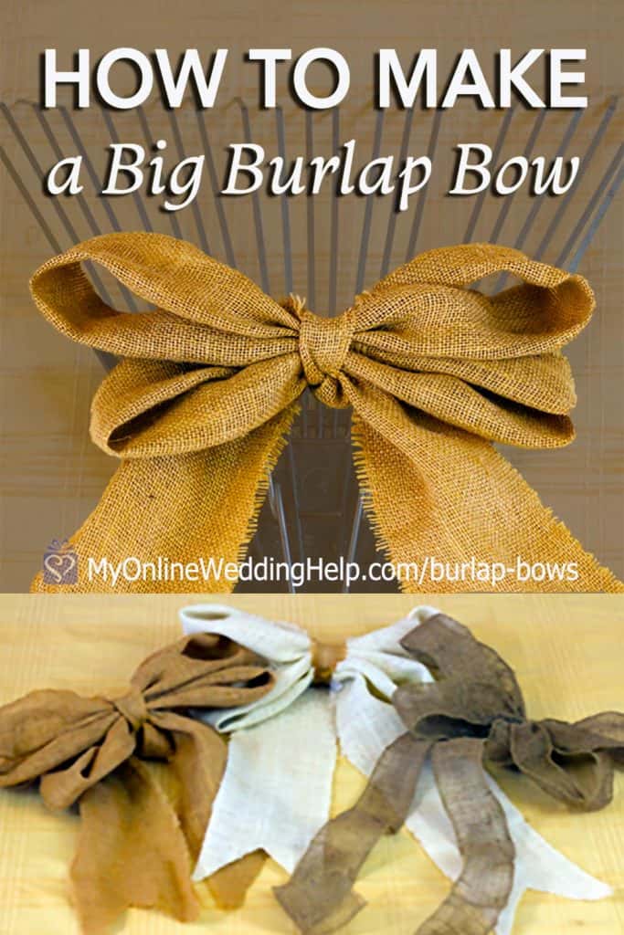 How to Make a Burlap Bow - Big, Double Bows
