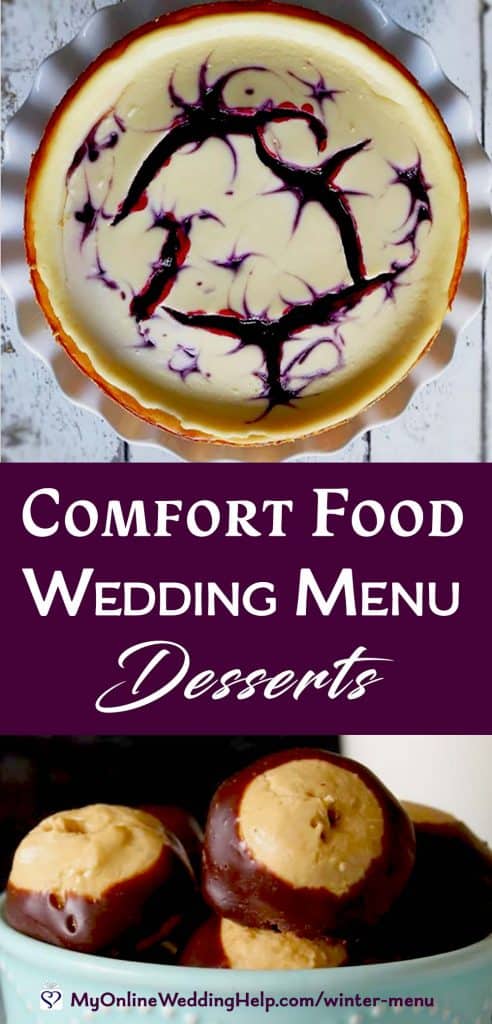 Comfort Food Wedding Menu. Desserts.